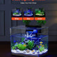 VEVOR Fish Tank Aquarium, 3.5 Gallon Arch Ultra-Clear GPPS Starter Smart Tank Adjustable 3 Color Lighting, Self Cleaning System Fishbowl for Freshwater & Saltwater Fish Home, Office, or Pet Use