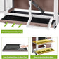 2-Story Rabbit Hutch Indoor Bunny Cage Wooden Guinea Pig House with Chew-Proof Ramp, Leakproof Slide-Out Trays, Lockable Caster Wheels for 1-3 Rabbits (Brown)