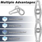 40 PCS 2'' Spring Snap Hook Carabiner, M5 3/16 Inch Galvanized Silver Steel Small Carabiner Clip, 220LBS Holding Capacity Quick Link Clip Keychain for Hammock Dog Leash & Camping Gym