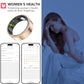 Thin Smart Ring for Fitness & Health Tracking -Heart Rate/Blood Oxygen Monitor, 5ATM Waterproof, Sleep Analysis, Pedometer -No APP Subscription Compatible with Smartphone (Rose Gold, 11)