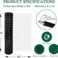 Black PVC Coated Welded Wire Fence 48 Inch x 50 Foot, 2 Inch x 3 Inch 16GA, Garden Border Fencing Roll Vinyl Coating Metal Wire Mesh for Yard Vegetable Plant Protection Poultry Netting