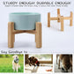 Petygooing Elevated/Raised Ceramic Dog Bowl for Small Breeds, Dog Food Water Dish with Stand,Pet Feeding Bowl with Anti Slip Rubber for Cats and Small Dogs Puppy 13.5 OZ (5.1In / 1.7 Cups) Blue Sky