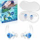 Hearprotek [2 Pairs] Swimmer Ear Plugs,Custom-fit Water Protection Adult Swimming earplugs for Swimmers Pool Shower Bathing and Other Water Sports