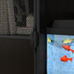 Fish Tank Stand, Modern Aquarium Stand with Built-in Cabinet and Shelves - Sleek Black Iron and Wood Grain Design for Stylish Home Décor（ 51.97" x W 19.69" x H 31.5"） Black