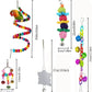 Bird Parakeet Cockatiel Toys, ESRISE Parrots Cage Hammock Swing Climbing Ladders Wooden Perch Chewing Toy for Budgerigar, Conures, Love Birds, Budgies