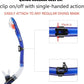 Aegend Dry Snorkel, Dive Mask Easy-Breath Free Diving Snorkel for Snorkeling Scuba Diving Freediving Swimming, with Top Dry Valve and Food-Grade Silicone Mouthpiece