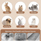31PCS Rabbit Chew Treat Toys for Teeth Health, Natural Bunny Enrichment Toys for Boredom & Stress Relief, Keep Busy Toys for Guinea Pig Chinchilla Hamster Rat Gerbil Degu Indoor Outdoor