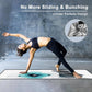 QiyI Yoga Towel with Travel Bag, Microfiber Mat-Sized Hot Yoga Towels, Non Slip Blanket with Corner Pockets, Quick Dry Mat Towel for Bikram, Pilates, Fitness - 70"x26", Pebbles & Blue White Flowers
