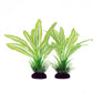 Silk Aquarium Plants for Betta Fish Tank, 2 Pcs 8 Inch Small Silk Aquarium Plant Aquatic Water Grass Decoration，Green-Yellow