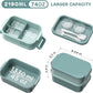 DaCool 2 Pack Adults Lunchbox Bento Box 74 OZ Stackable Lunch Box for Kids Adults Men Women Teens Leakproof Bento Large Lunch Box Container with Fork Spoon Sauce Box for School Work,Grey,Morandi-Green
