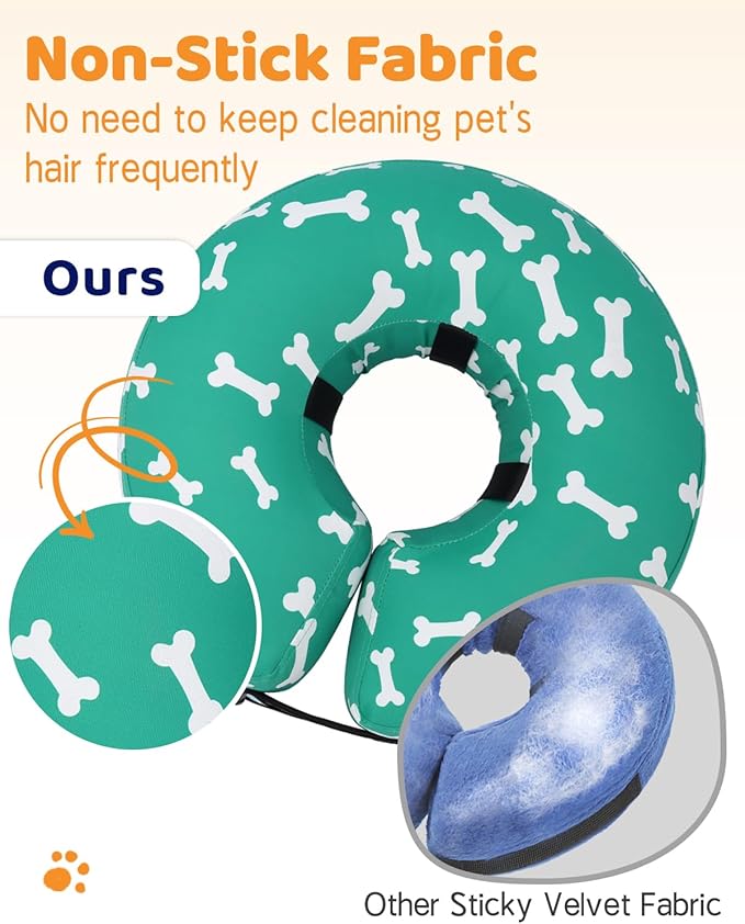 Super Inflatable Dog Cone Alternative - Soft Recovery Collar for Small to Large Dogs