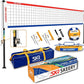 Outdoor Heavy Duty Volleyball Net Set, Anti-Sag Design, Adjustable Aluminum Poles, Portable Volleyball Net for Backyard,Grass and Beach