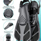 Mask Fins Snorkeling Gear for Adults, Full Face Snorkel Mask & Adjustable Swim Fins Snorkel Set, Panoramic View Snorkel Mask Dry Top Anti-Fog Anti-Leak