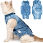 Cat Recovery Suit for Male and Female Surgical Post Surgery Soft Cone Onesie Tie Dye Cats Shirt Clothes Neuter Licking Protective Diapers Outfit Cover Kitten Spay Collar Alternative(Navy Blue, S)