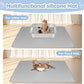 Cat Litter Mat, Extra Large 40" x 28" Silicone Mat Litter Trapping Mat for Scatter Control, Soft on Kitty Paws, Easy to Clean (Gray)