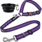 2 Piece Set Dog Seat Belt - Retractable Car Seatbelts, Adjustable Pet Restraint for Vehicle Headrest, Heavy Duty, Elastic & Durable Harness