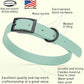 Dogline Biothane Waterproof Dog Collar Strong Coated Nylon Webbing with Black Hardware Odor- Proof for Easy Care Easy to Clean High Performance Fits Small Medium or Large Dogs, Sage Green