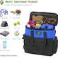 WOLT Dog Travel Bag Dog Bag for Traveling and Supplies with 2 Collapsible Bowls, 2 Food Containers, 1 Place Mat, Blue