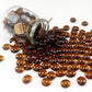 2.16LB Glass Beads Vase Filler Aquarium Gravel Decor Flat Glass Marbles Gems Pebbles Fish Tank Rocks Home Decorative Art Craft - Amber
