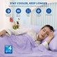 HOMFINE Cooling Blankets for Hot Sleepers - Summer Blanket Thin Lightweight Breathable Soft Double Side Enhanced Cooling for Bed Couch Sofa, Keep Cool for Night Sweats (Purple, 50 x 70 inches)