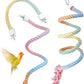 BNOSDM 3 Pcs Bird Rope Perches Gradient Colorful Bendable Climbing Rope Ladders Swings Toy Parakeet Cage Accessories for Parrots, Budgies, Cockatiels, Conures, Lovebirds