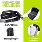 Nordic Hamstring Curl Strap, 6.5FT Gym Seatbelt and Exercise Straps for Hamstring Stretch Strap & Mobilization Belt,Home Gym Women Men, Lifting Seatbelt Gym, Black