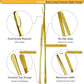 JETKONG 2 Pcs 16-Inch Heavy Duty Cooking Tweezers Extra Large Stainless Steel Food Tweezers Gaint Kitchen Tweezer Tongs (Gold)