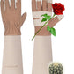 HANDLANDY Long Gardening Gloves for Men & Women, Thorn Proof Rose Pruning Gloves Leather Gauntlets Garden Glove Yard Work Glove (Small, Brown)