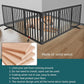 ZJSF Freestanding Indoor Dog Gate for House Foldable Wood Puppy Gate for Doorways Pet Gate for Stairs Extra Wide Pet Fence, Black, 32" Height 6 Panels