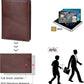 Polare Luxury RFID Blocking Leather Passport Holder Travel Wallet For Men and Women (Coffee)