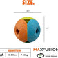 Max Fusion with Nike Grind, Arlee Quantum Treat Dispensing Dog Toy, Durable Dog Treat Toy, L