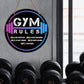 HSNBT Gym Signs Wall Decor, Home Gym Motivational Wall Decor Gym Hanging Signs Decorations for Fitness Workout Room Gift for Woman Man Gym Enthusiast, Gym Rules
