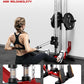 Wall Mount Cable Station, WM1 Cable Crossover Machine with 17 Positions, High and Low Cable Crossover Machine with Removable Footplate for Garage Home Gym
