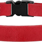 Breakaway Cat Collar Leather with Removable Bell - 13 Colors Available - Soft Adjustable Girl Boy Safety Lightweight Pet Kitten Collars Pink Brown Blue Green Red Orange Black (Red)