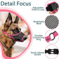 LUCKYPAW Dog Muzzle, Mesh Dog Muzzle for Large Medium Small Dogs, Soft Mouth Guard for Biting Chewing, Breathable Mouth Cover with Adjustable Strap for Training (Hot Pink, M(Snout:8.75"-9.5"))