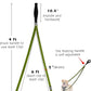 PetBonus Two Point Control Dog Leash, Works with No Pull Harnesses, No Tangle Dog Training Leashes, No Pull Padded and Reflective Walking Lead, Converts to Single Leash for Large Dogs (Khaki Green)