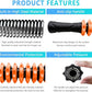 Muscle Roller Stick, Yoga Massage Roller Bar Fitness Beauty Tool for Athletes Relief Leg Back Pain (Orange)