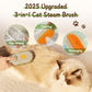 Cat Steam Brush for Shedding, 2025 New 3 in 1 Cat Brushes for Indoor Cats, Pet Steam Groomer Comb, Hair Water Brush Hair Removal Comb for Cats Dogs (Khaki+White)