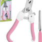Pet Nail Clippers and Trimmers for Dogs and Cats, Professional Grooming Tool with Safety Guard, Sharp Blades, Free Nail File, Avoid Overcutting, Suitable for Small and Large Pets (Pink)