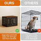 38" Heavy Duty Dog Crate Furniture for Small,Medium and Large Dogs,Rustic Wooden Dog Cage Kennel Indoor Furniture with Waterproof Top,Decorative Pet House Side End Table (Black & Wood)