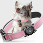 Airtag Dog Collar - 100% Waterproof Air tag Dog Collar Holder for Apple AirTag, Reflective, Soft Padded, Everlasting, GPS Dogs Collar for Small Medium Large Dogs (Pink, M)