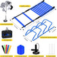 Agility Ladder, Agility Speed Training Set, 20ft 12 Rung Agility Ladder, 4 Agility Hurdles, 5 Resistance Bands, 12 Resistance Cones, Running Parachute, Jump Rope for Athletes, Adults