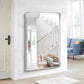Silver Bathroom Mirror, 36x55 Inch Rectangular Deep Frame Mirror, Large Wall Mounted Bathroom Vanity Mirror Over Sink for Bedroom,Restroom, Living Room, Hangs Vertically or Horizontally