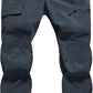 Men's Snow Ski Hiking Pants Winter Fleece Lined Softshell Outdoor Waterproof Insulated Cargo Work Pants