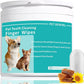 Pet Tooth Cleaning Finger Wipes (50Pcs),Dog Teeth Cleaning Wipes,Dog Dental Cleaning Finger Sleeves,Reduces Plaque & Freshens Breath,Freshens Breath, Safe and Natural