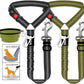 3 Piece Set Dog Seat Belt Retractable Dog Car Seatbelts Adjustable Pet Seat Belt for Vehicle Headrest Restraint Adjustable Heavy Duty & Elastic & Durable Car Harness for Dogs