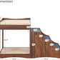 unipaws Pet Bunk Bed with Removable Step for Dogs and Cats, Multi-Level Bed Window Perch Seat Platform with Cushion and Cat Scratch Pad, Indoor Use