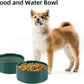 Ceramic Dog Bowl, Food and Water Bowl for Medium Breed Dog, Pet Bowl for Replacement (7.3 inch, Single Bowl, Green)