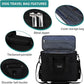 BAGLHER Dog Travel Bag, Airline Approved Pet Tote Organizer with Multi-Function Pockets, 2 X Food Storage Containers and 2 X Collapsible Dog Bowls, Perfect Weekend Pet Travel Set for Dog, Cat Black