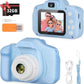 Kids Camera, HD Digital Video Camera, Childrens Toys for 3 4 5 6 7 8 9 Year Old Boys/Girls, Selfie Camera for Kids, Christmas Birthday Gifts with 32GB SD Card (Blue)